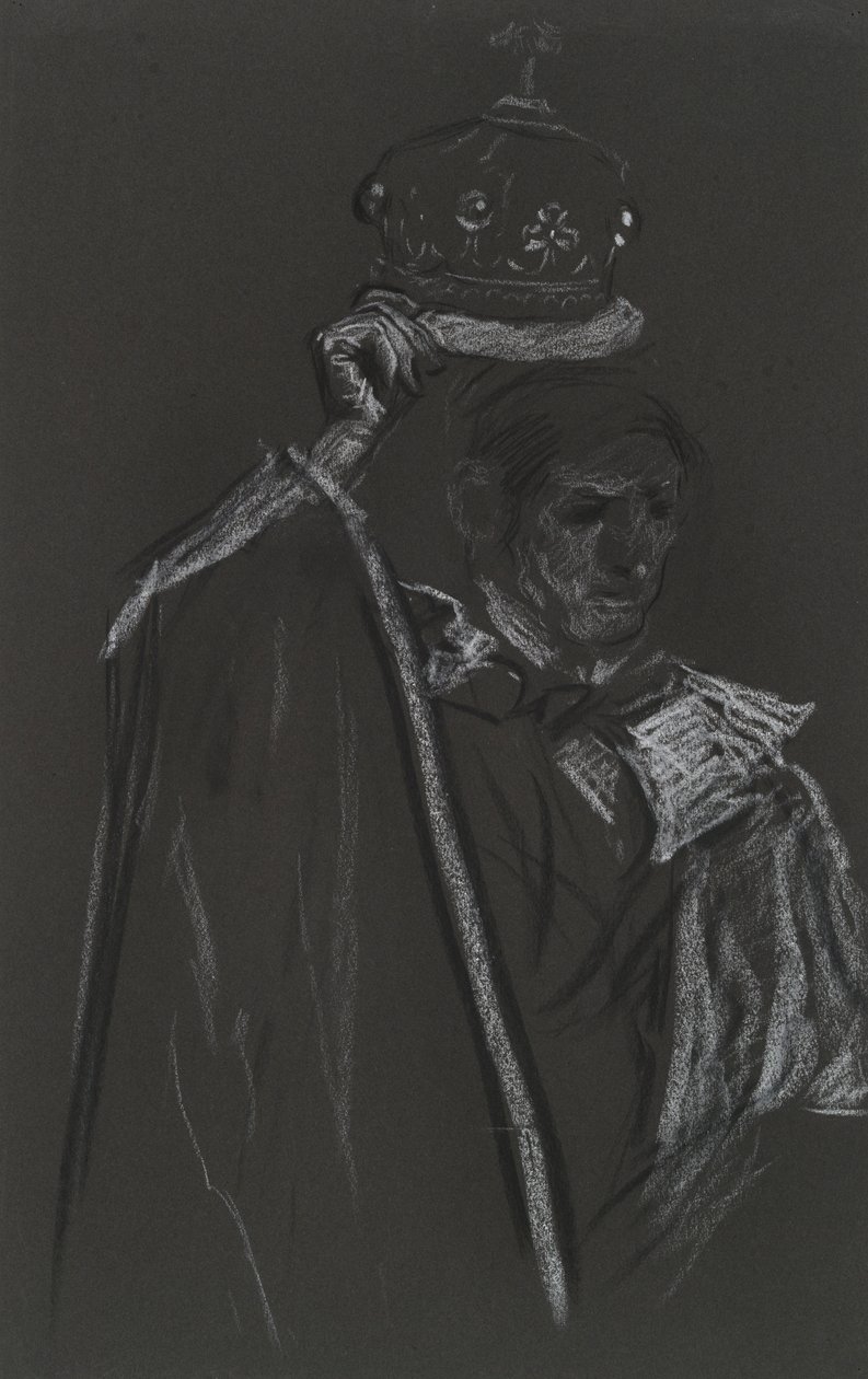 Studie Peera pro korunovaci Edwarda VII od Edwin Austin Abbey