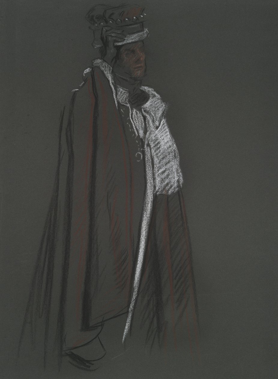 Studie Peera pro korunovaci Edwarda VII od Edwin Austin Abbey