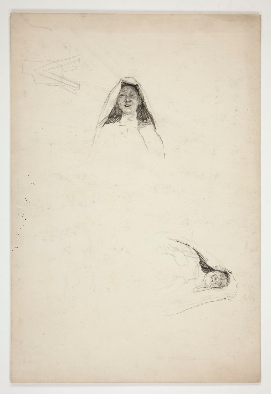 Studie dvou hlav, Jaquenetto, z lásky od Edwin Austin Abbey