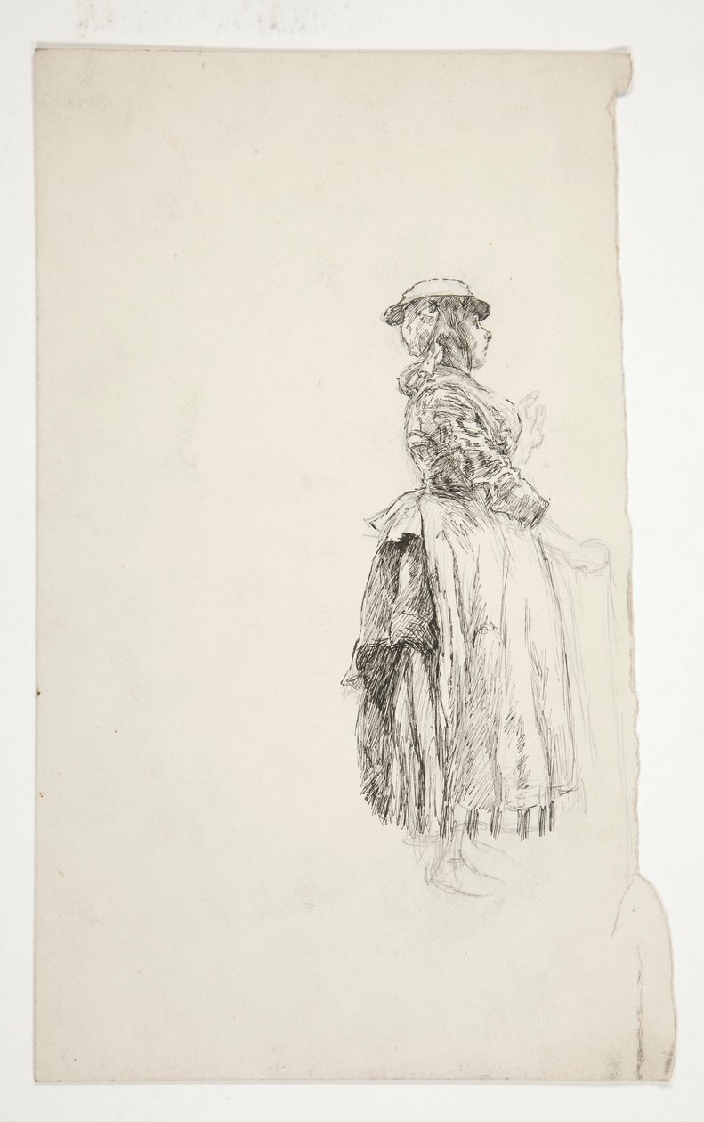 Studie venkovské ženy od Edwin Austin Abbey