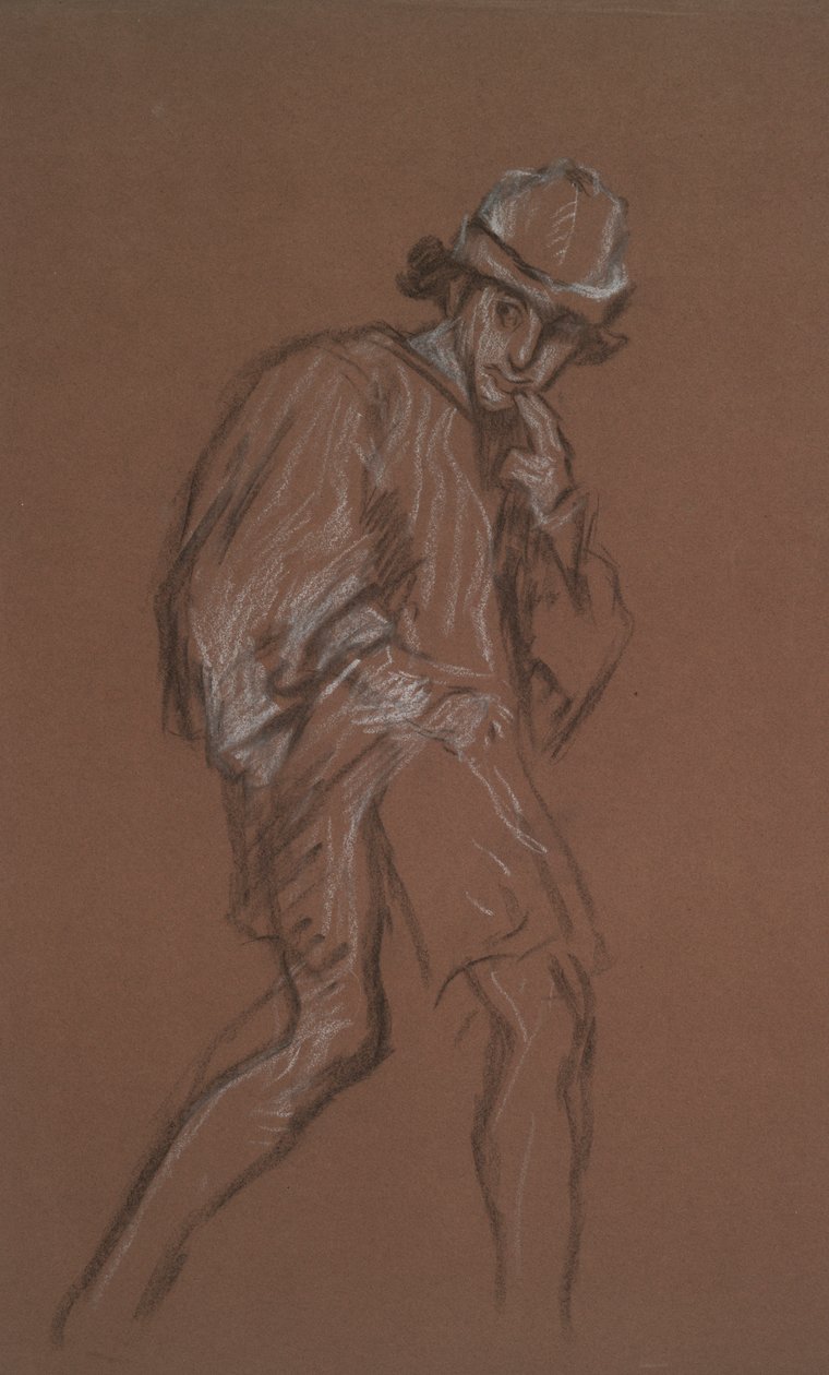 Studie chůze muže od Edwin Austin Abbey