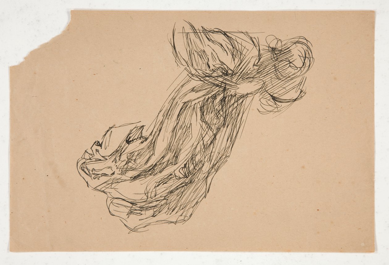 Studie anděla (pro barevné sklo? pro strop?) od Edwin Austin Abbey