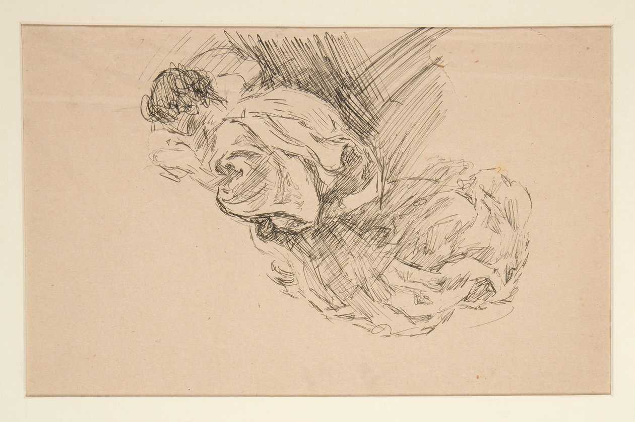 Studie anděla (pro barevné sklo? pro strop?) od Edwin Austin Abbey