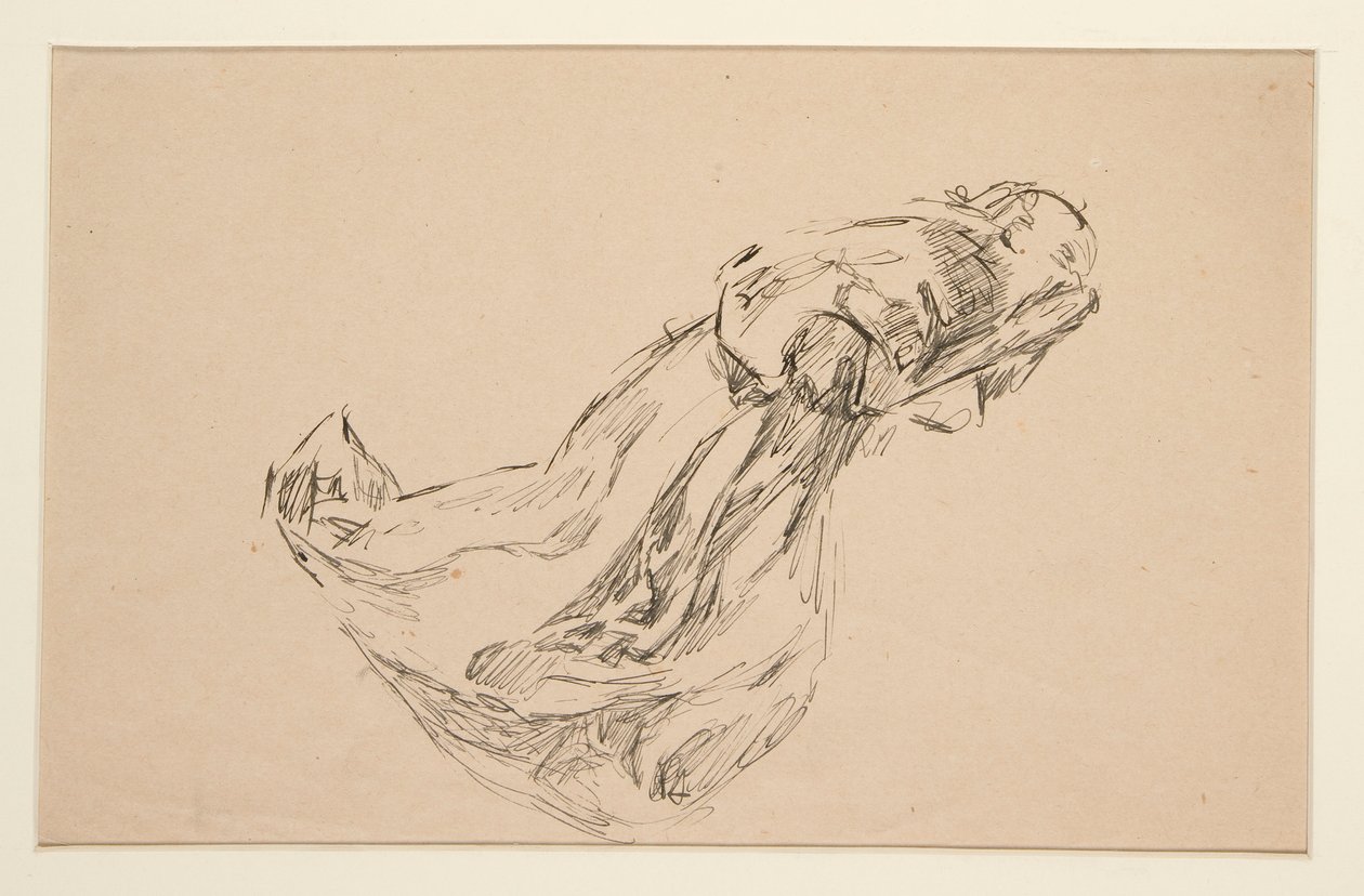 Studie anděla (pro barevné sklo? pro strop?) od Edwin Austin Abbey