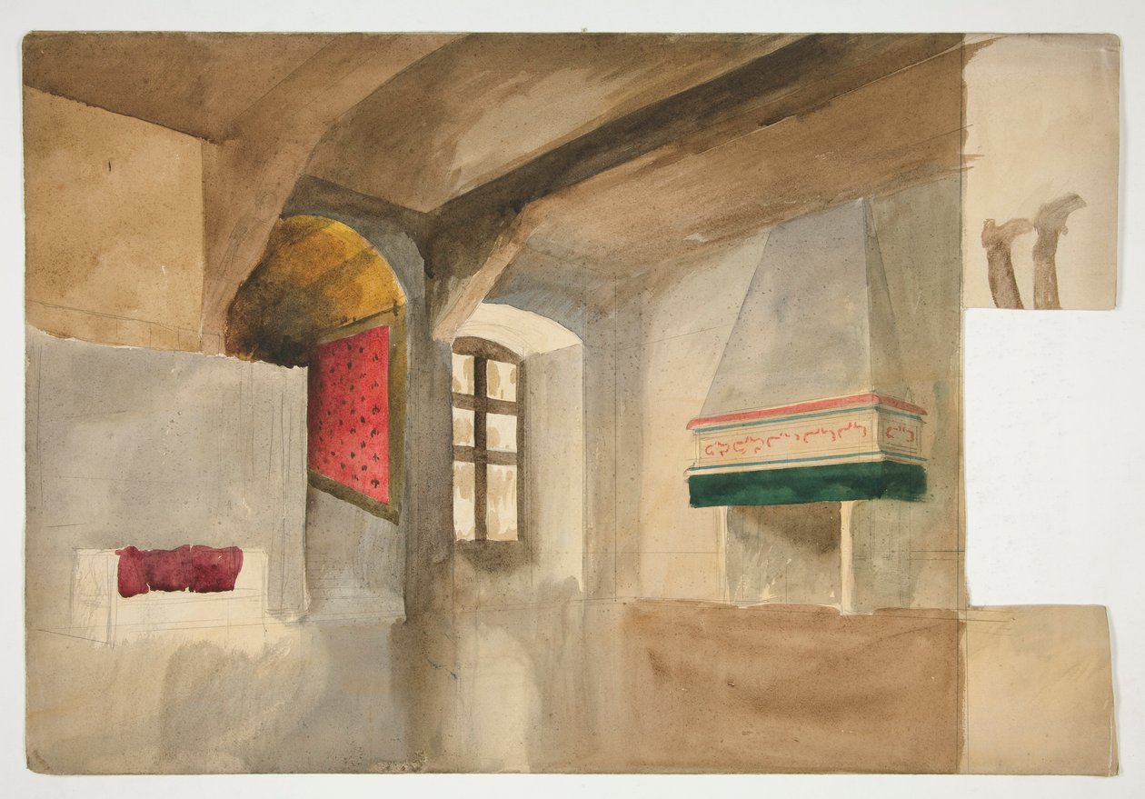 Studie interiéru od Edwin Austin Abbey