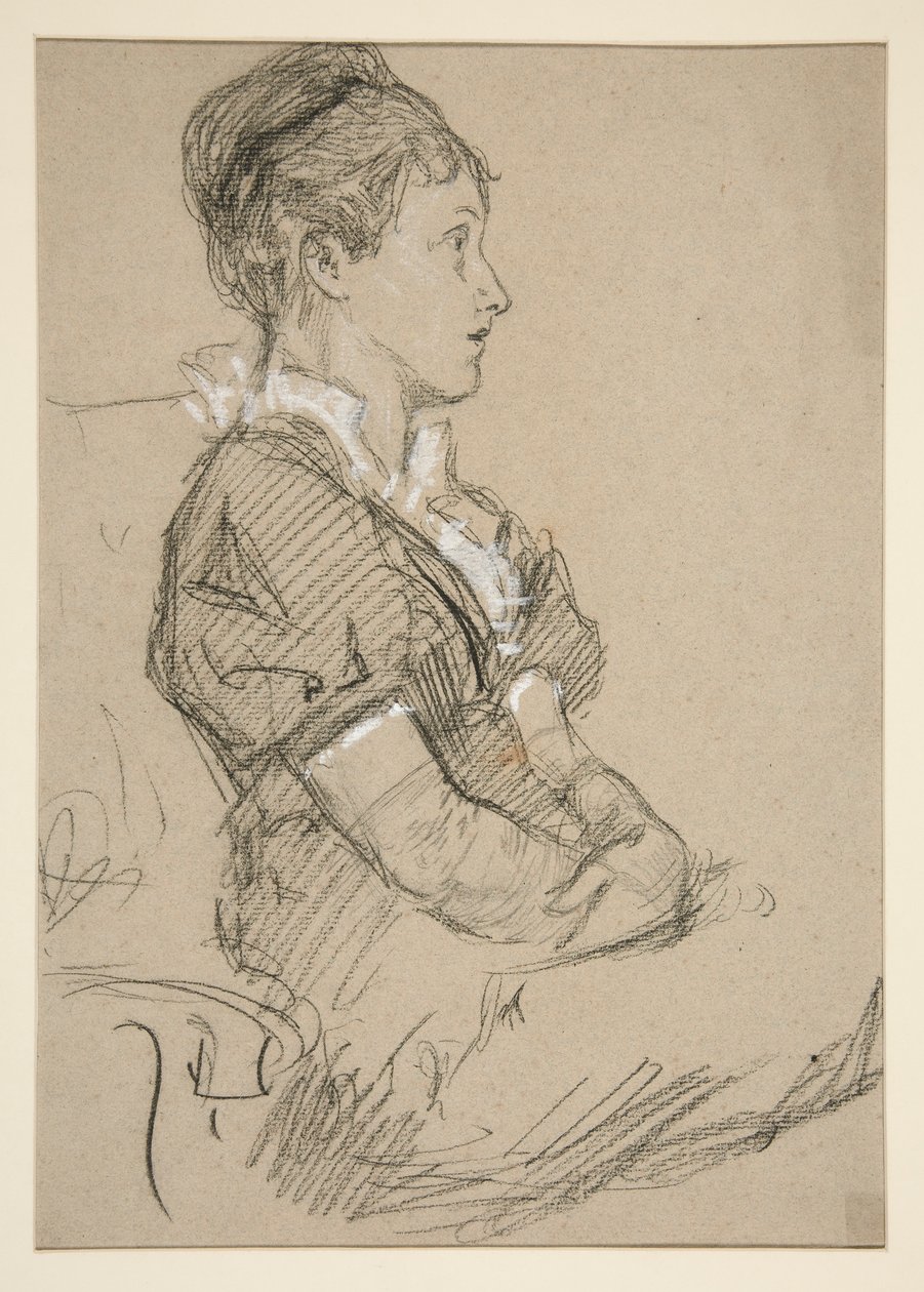 Studie sedících žen (paní Abbeyová?) od Edwin Austin Abbey