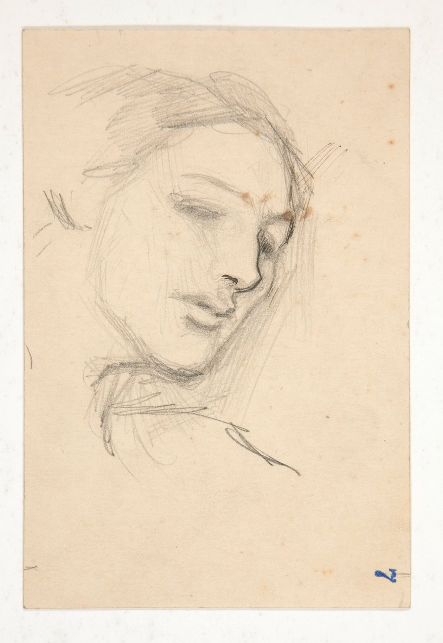 Studie tří hlav ženy od Edwin Austin Abbey
