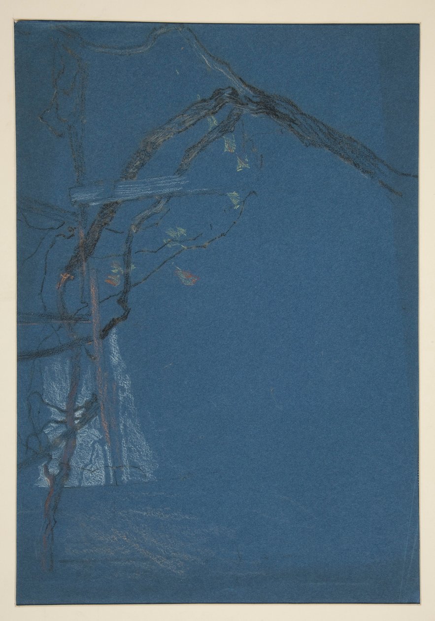 Studium větví stromů od Edwin Austin Abbey