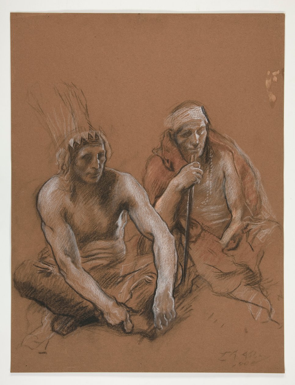 Studie dvou Indů pro od Edwin Austin Abbey