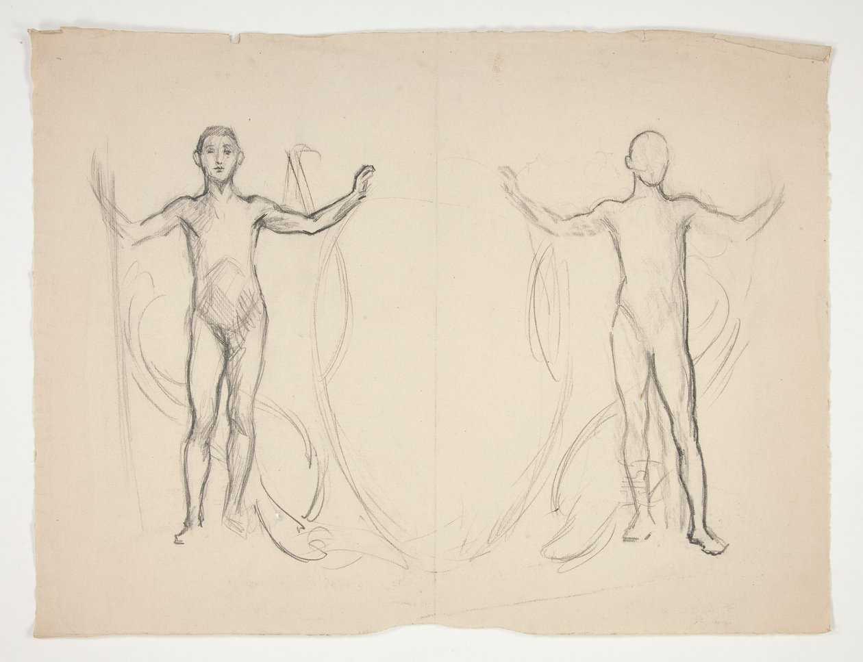 Studie dvou plamenometů od Edwin Austin Abbey