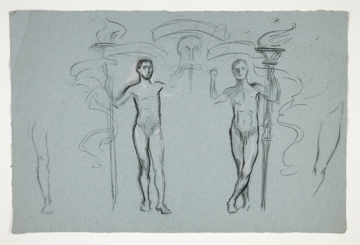 Studie dvou plamenometů od Edwin Austin Abbey