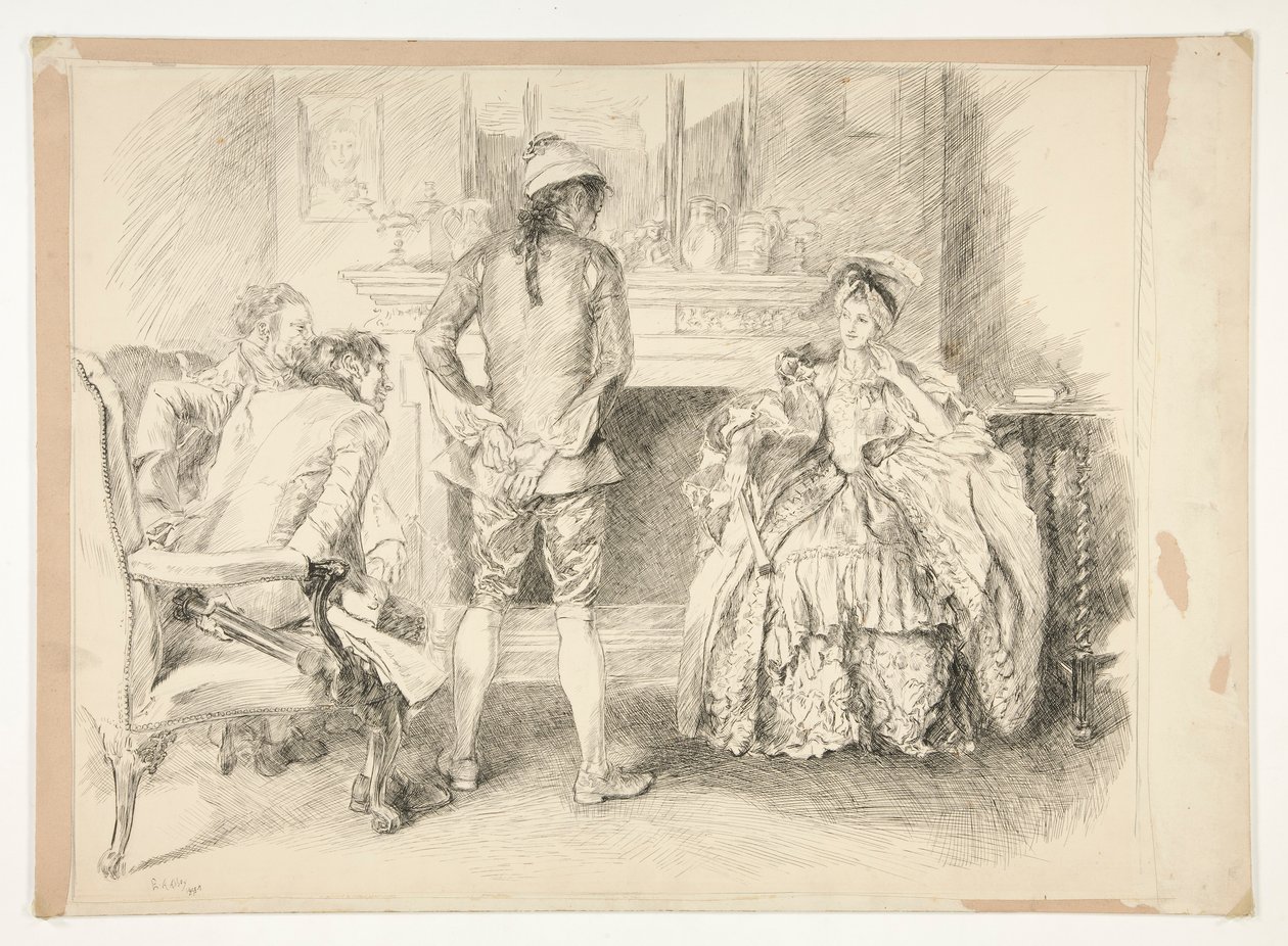 Dobromyslný muž. Slečna Richlandová a soudní vykonavatel od Edwin Austin Abbey