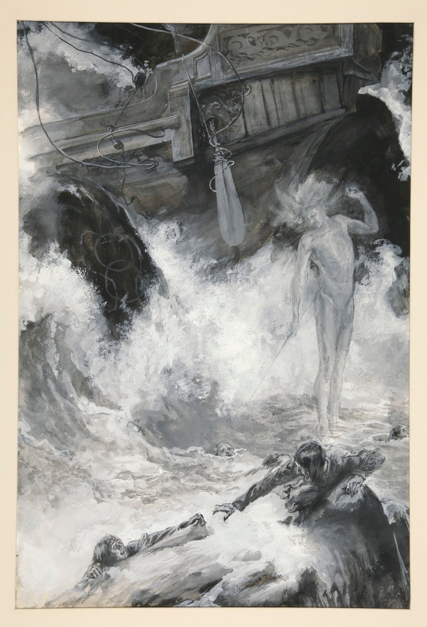 The Shipwreck, ilustrace k dějství I, Scéna i, Bouře od Edwin Austin Abbey