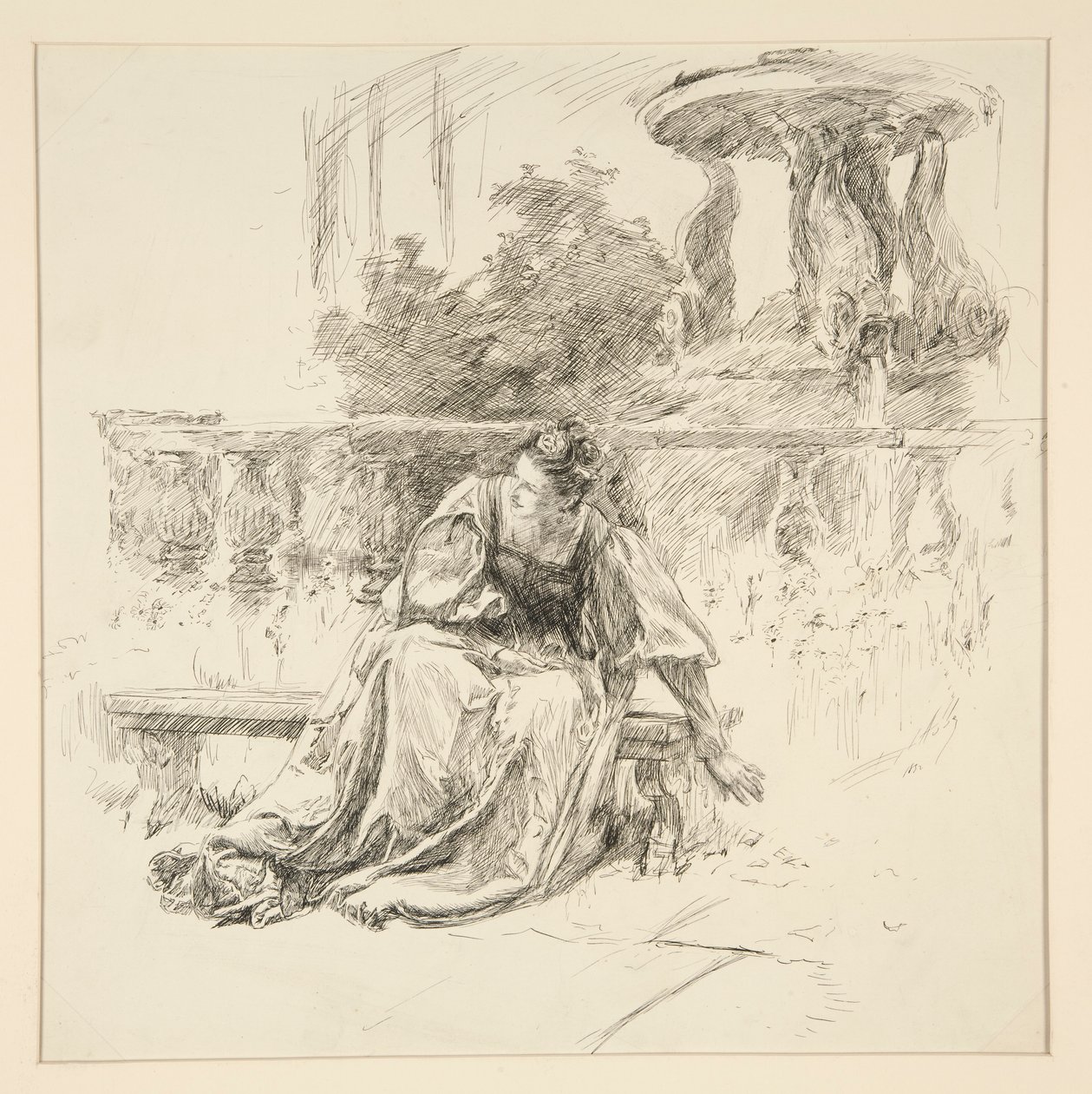 Roztrhaný dopis, z dějství I, scéna ii, Dva gentlemani z Verony od Edwin Austin Abbey