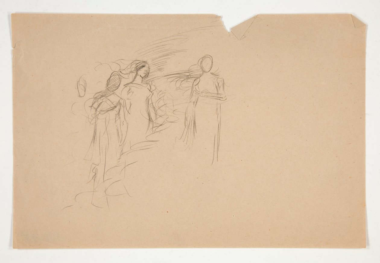 Neidentifikovaný obrázek - studie tří ženských postav od Edwin Austin Abbey