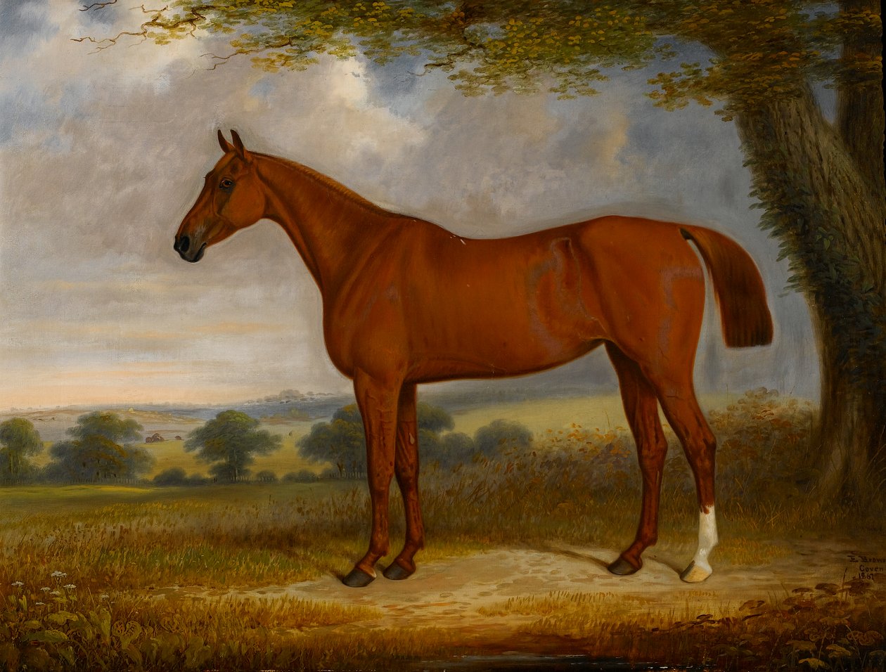 Lovec kaštanů v krajině, 1867 od Edwin Brown