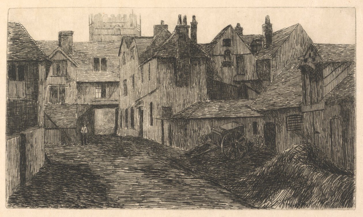 Bell Inn, Edmonton, pohled zezadu – vnější předměstí – sever od Edwin Edwards
