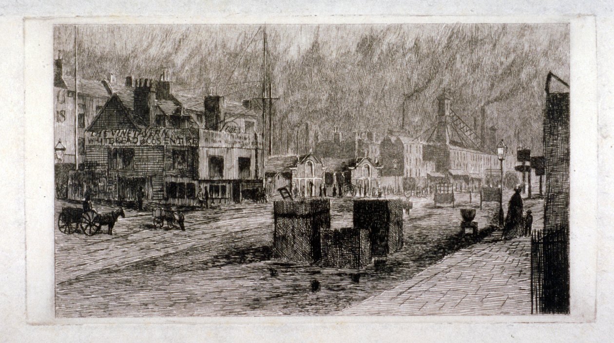 Vine Tavern, Mile End Road, Stepney, Londýn, 1871 od Edwin Edwards