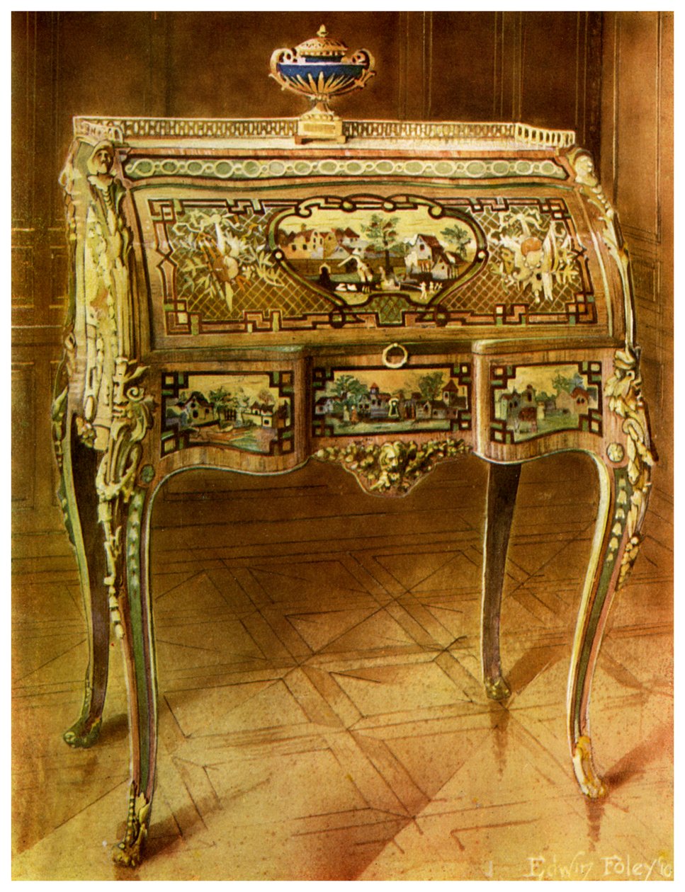 Escritoire a toilette, French, Victoria and Albert Museum, Londýn, 1911-1912. od Edwin Foley
