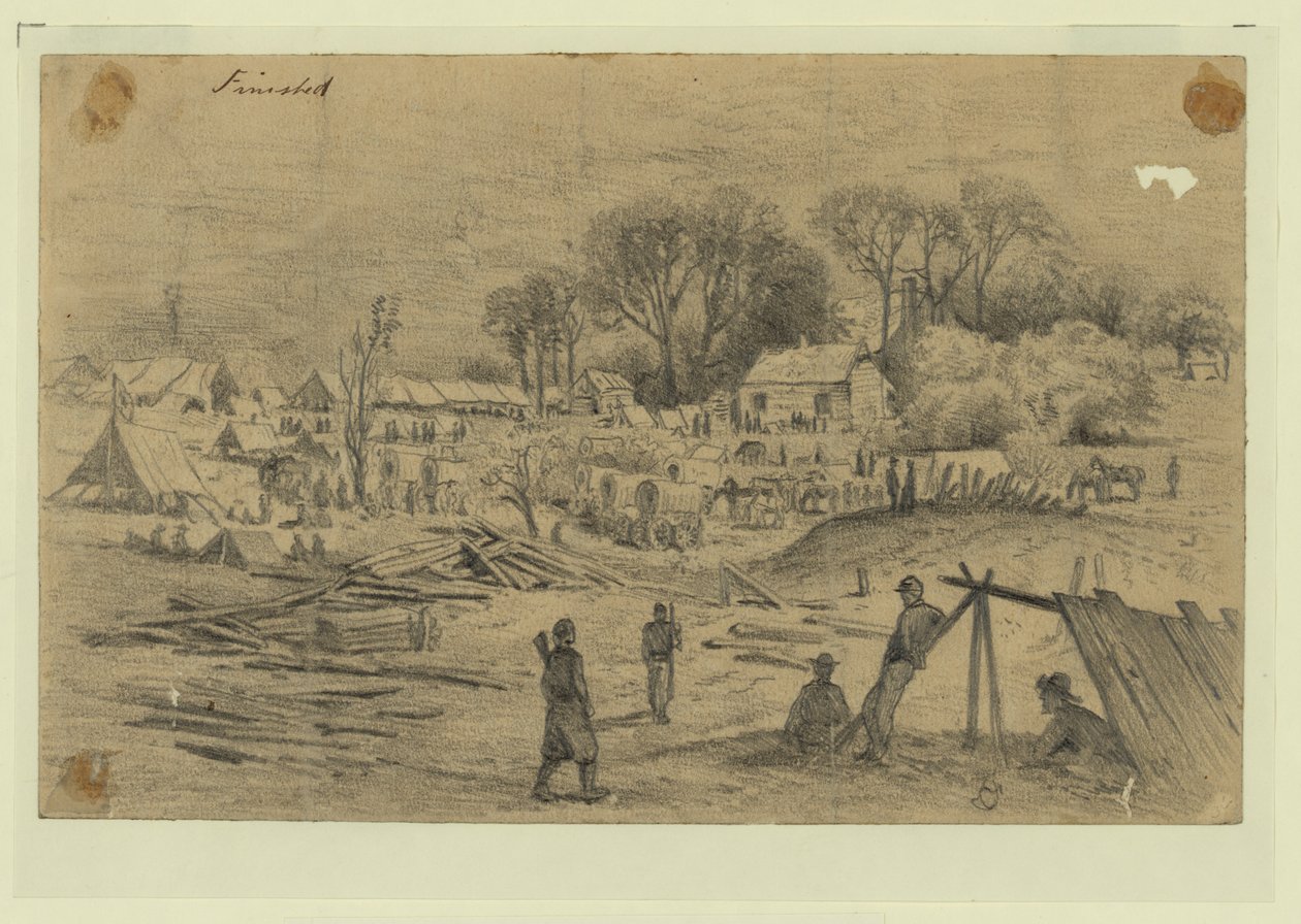 Polní nemocnice 5. sboru (generál Warren) ve Spotsylvania Court House, Va. od Edwin Forbes