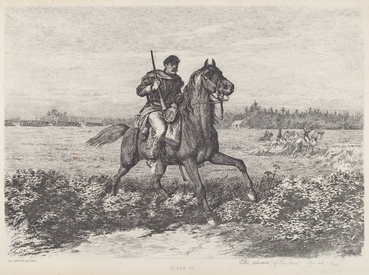 Pokrok kavalérie od Edwin Forbes