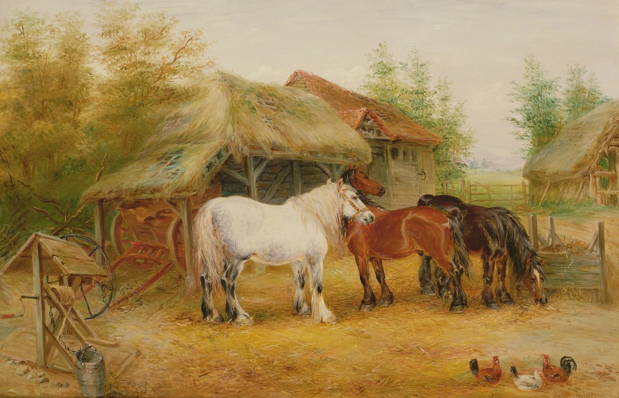 Cartorses na hospodářském dvoře od Edwin Frederick Holt