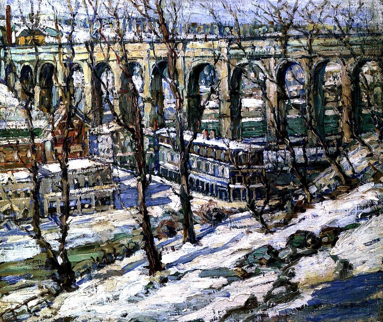 High Bridge on the Harlem River, USA, c.1907 od Edwin H. Gunn