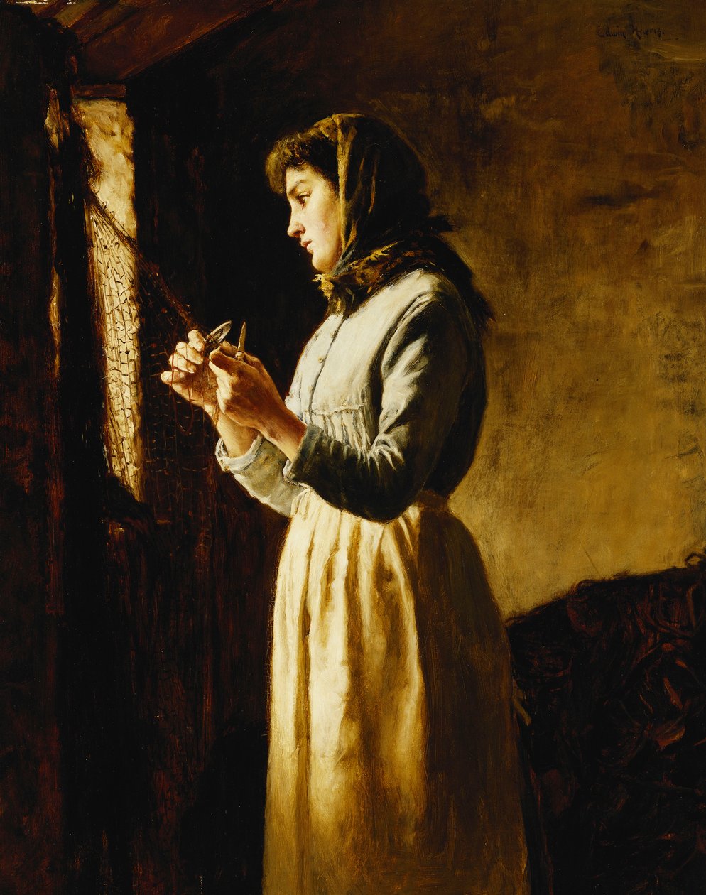 opravování sítí, od Edwin Harris