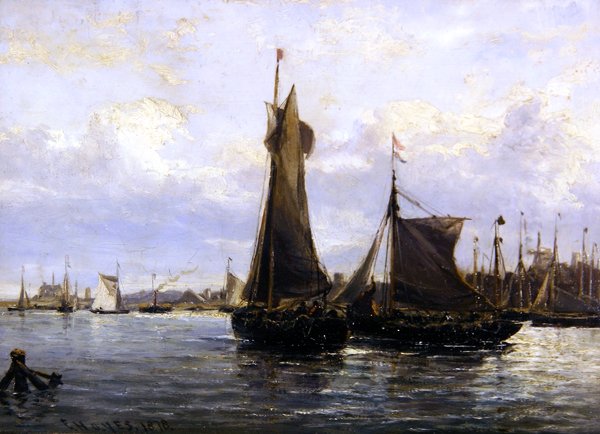 Přístav Gorlston, 1878 od Edwin Hayes