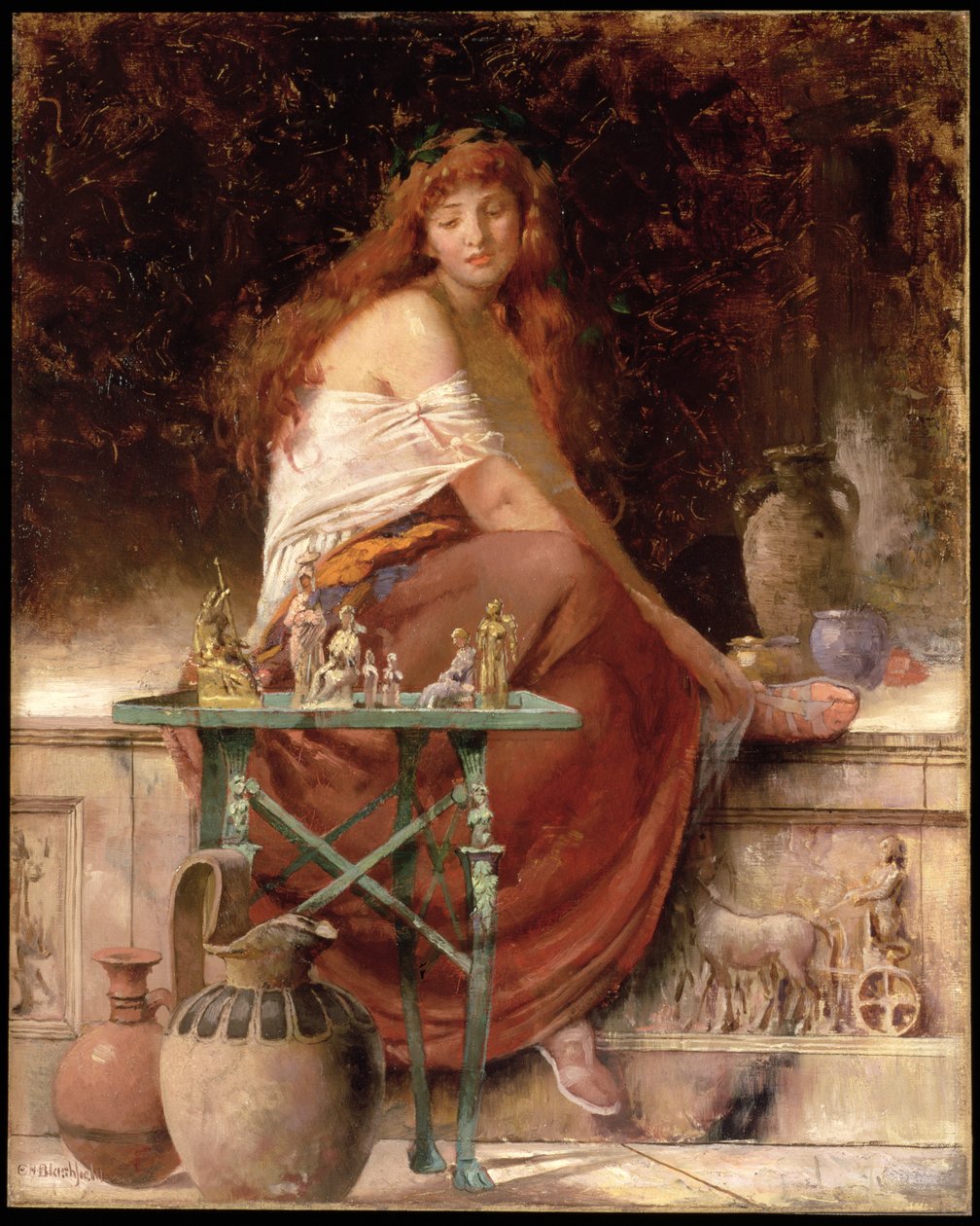 Rudovlasá kráska od Edwin Howland Blashfield