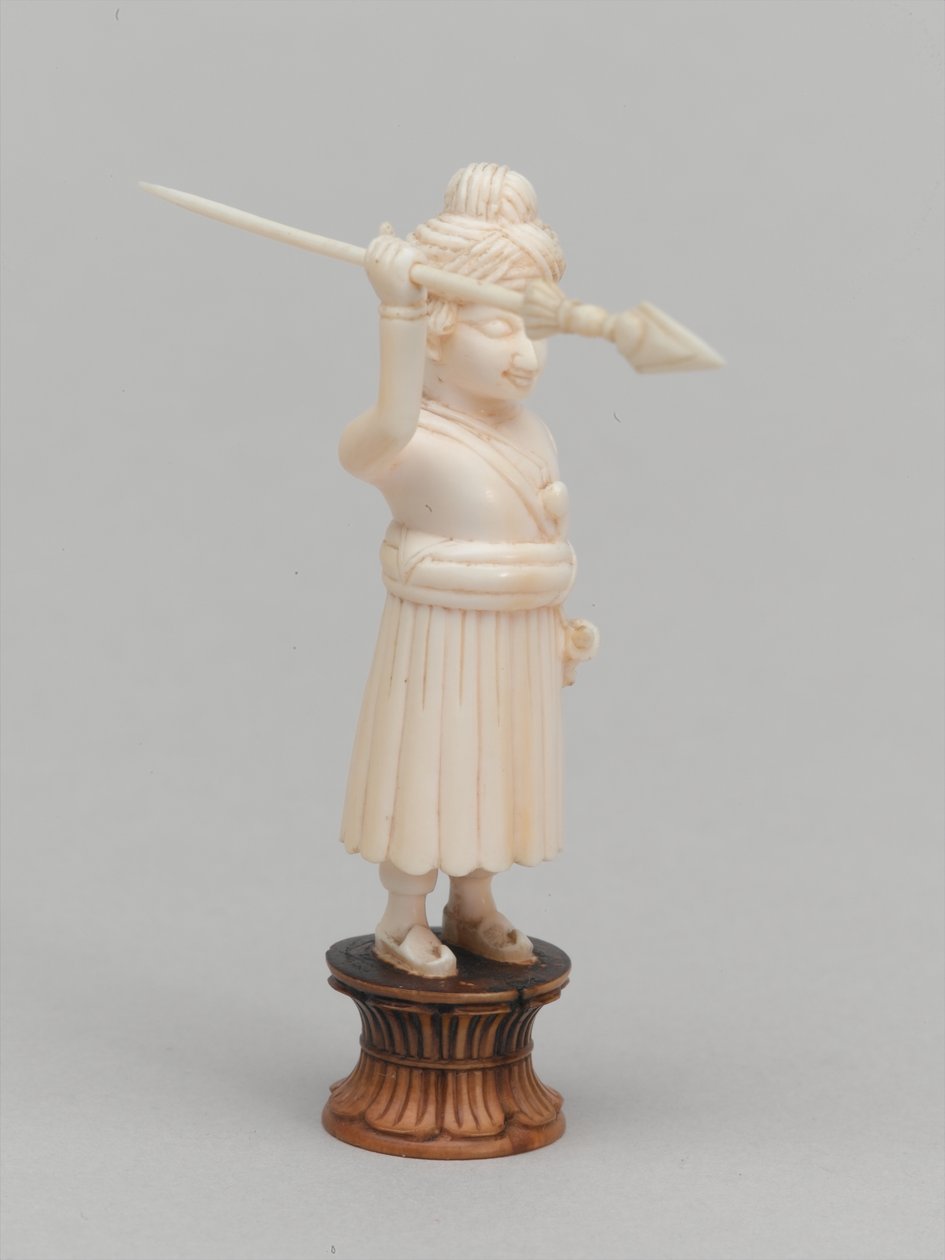 Černý pěšec, šachová figurka, Indie, cca 1820 od Edwin John Alexander