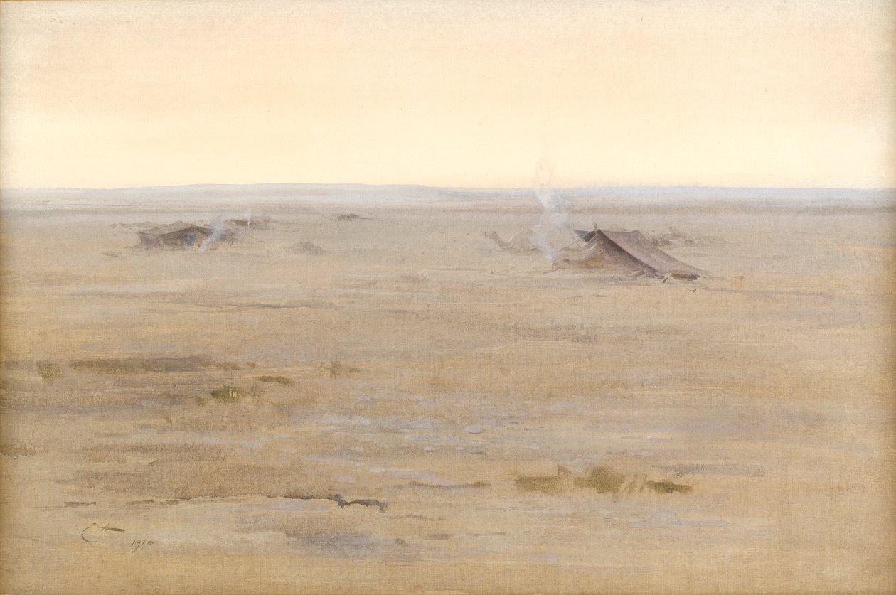 Tábor v poušti, 1914 od Edwin John Alexander