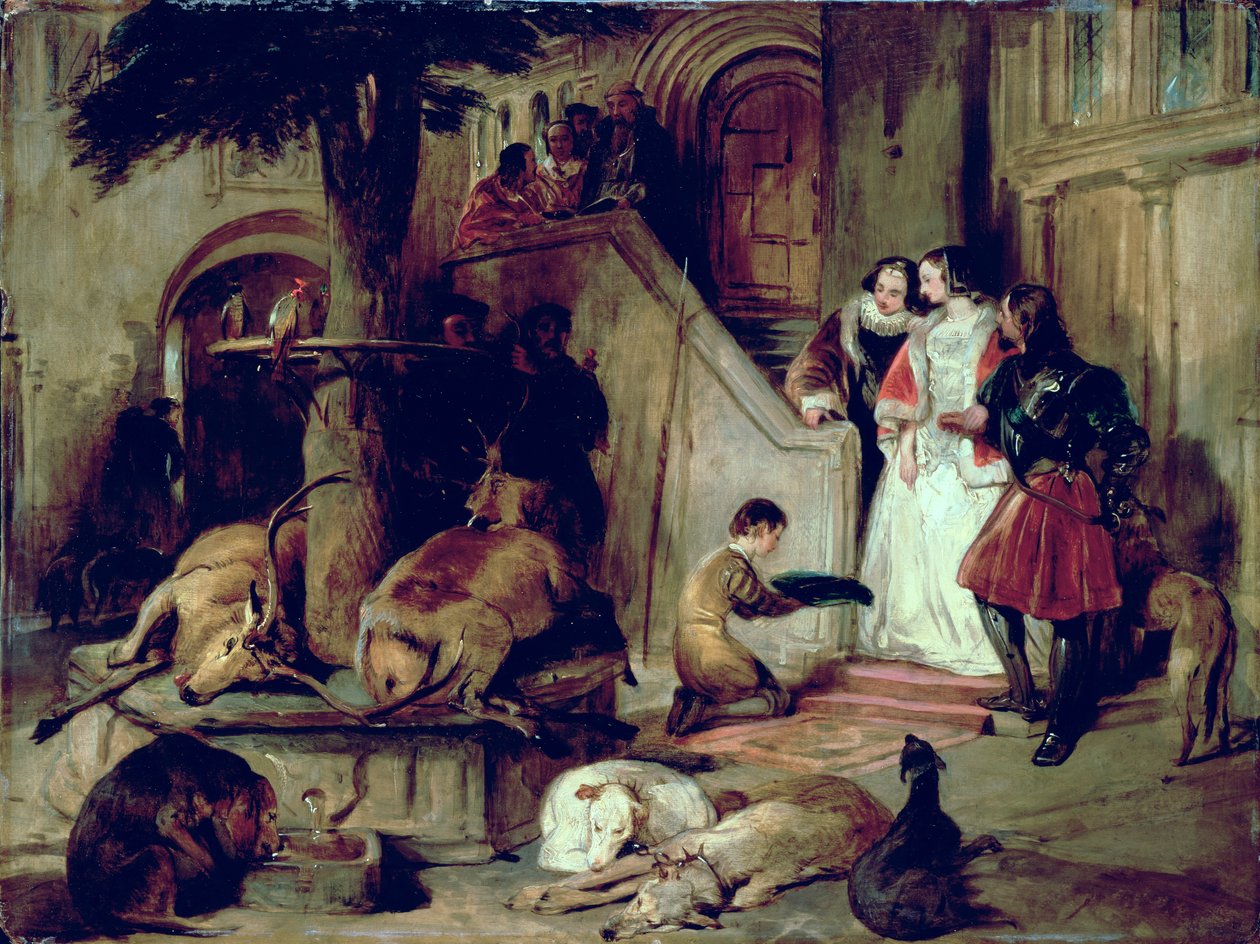Nádvoří za starých časů od Edwin Landseer