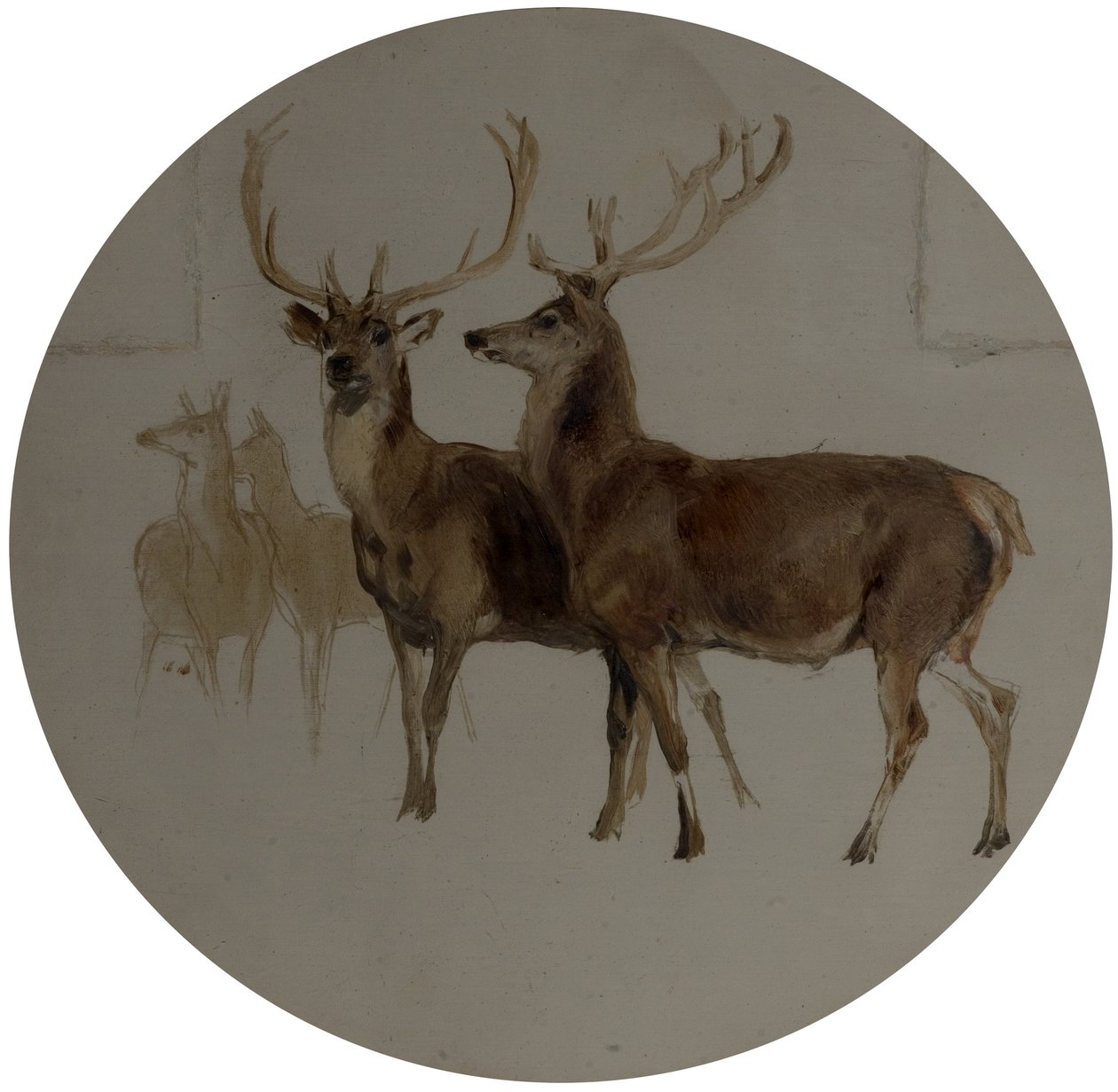 Jelen v krajině (Studie jelenů) od Edwin Landseer