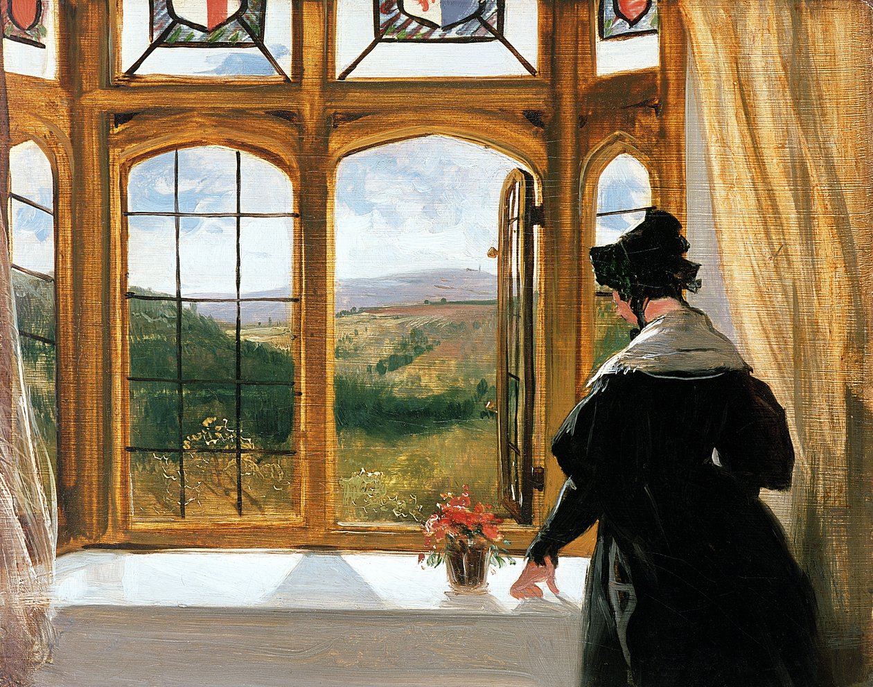 Vévodkyně z Abercornu při pohledu z okna od Edwin Landseer