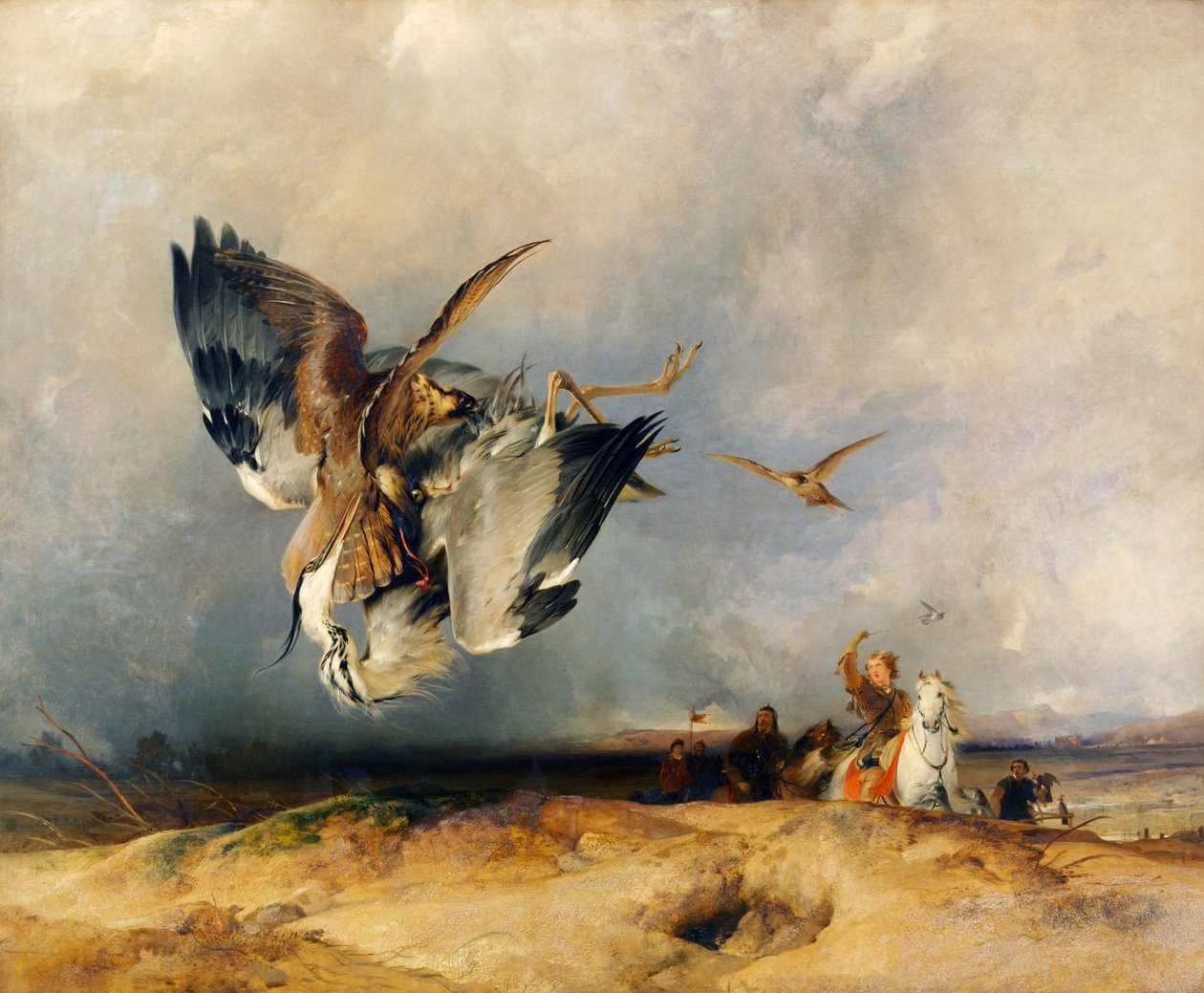 Hawking za starých časů, kolem roku 1831 (olej na plátně) od Edwin Landseer