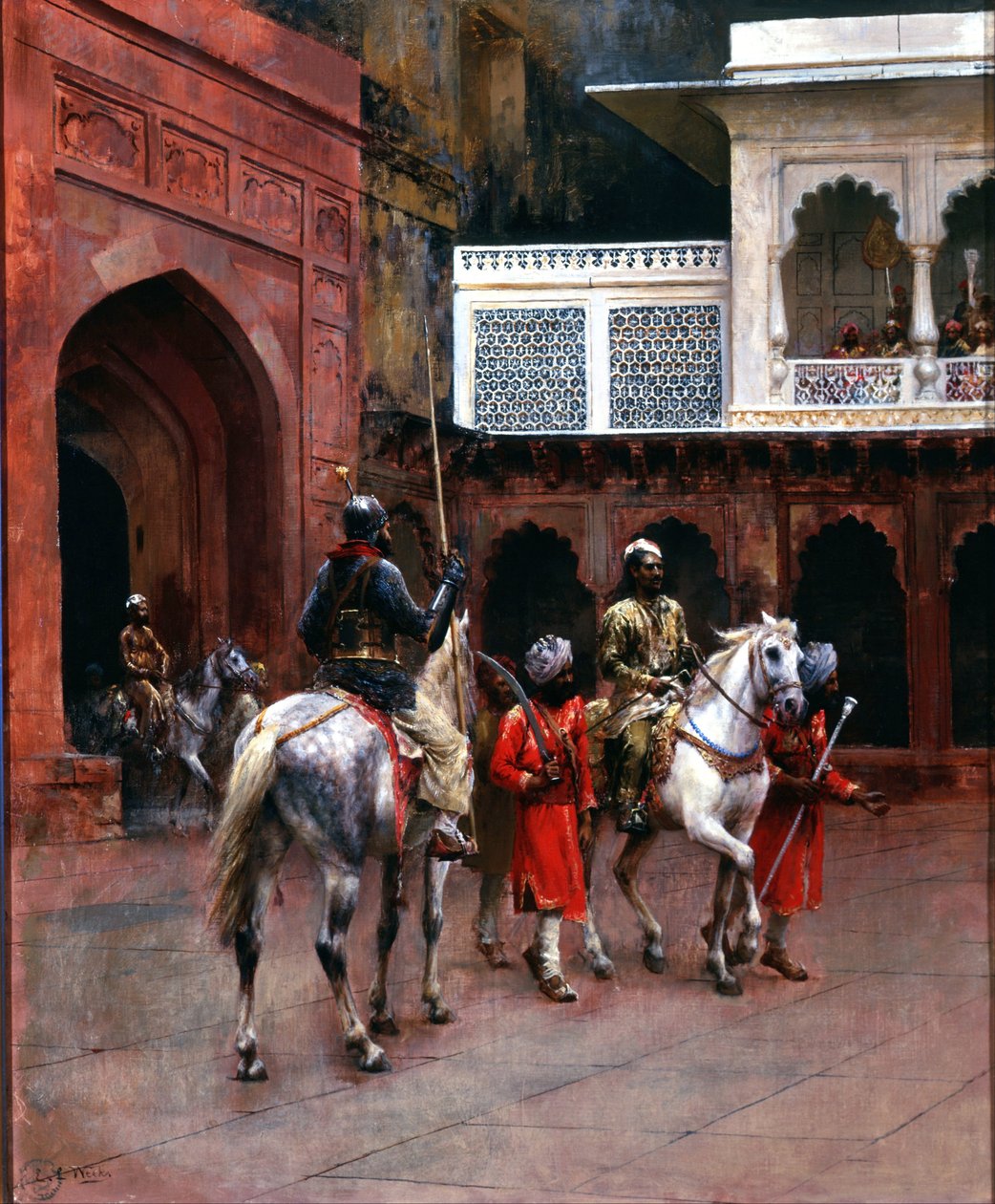 Indický princ, palác Agra od Edwin Lord Weeks
