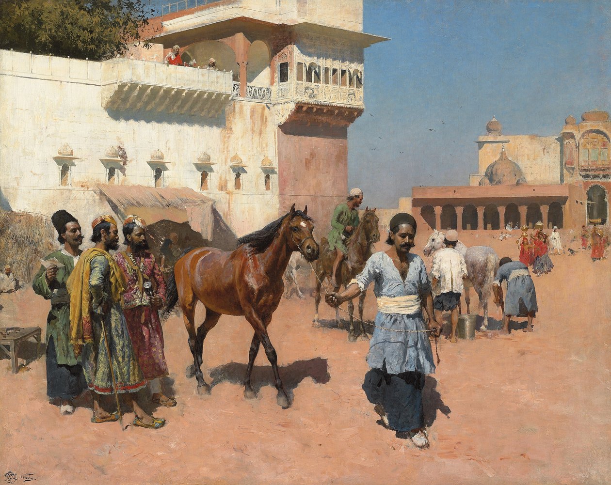 Prodejce perských koní, Bombaj, 80. léta 19. století od Edwin Lord Weeks