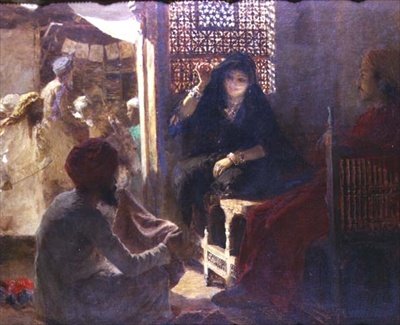 Výběr látky na bazaru od Edwin Lord Weeks