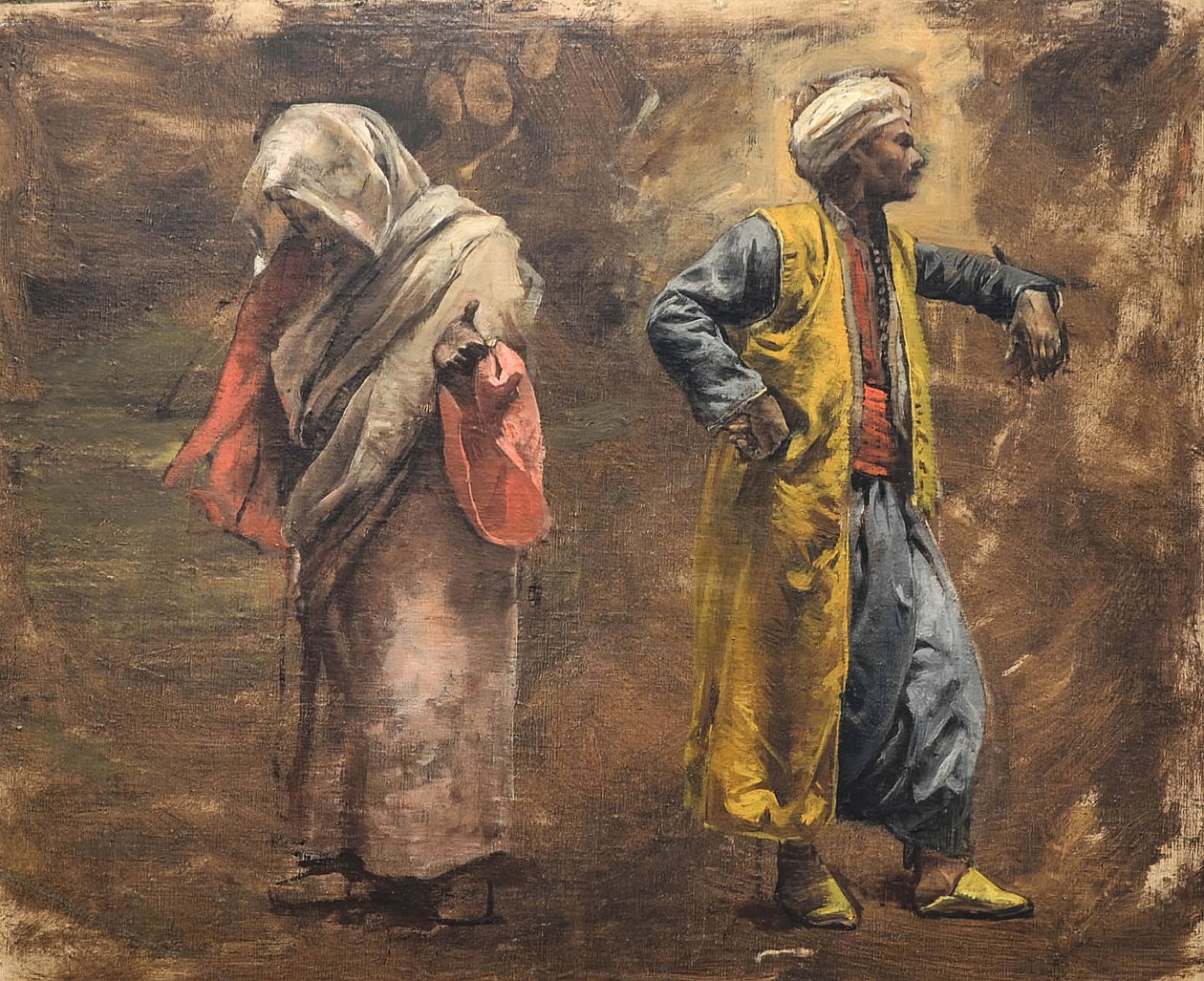 Studie dvou obrazců, ca. 1878. od Edwin Lord Weeks