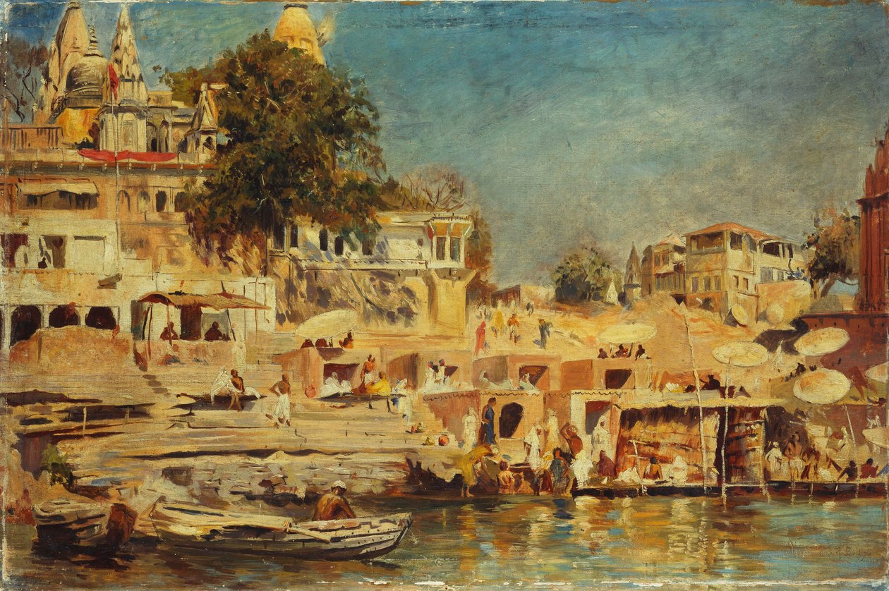 Pohled na Ghats v Benares, 1873 od Edwin Lord Weeks