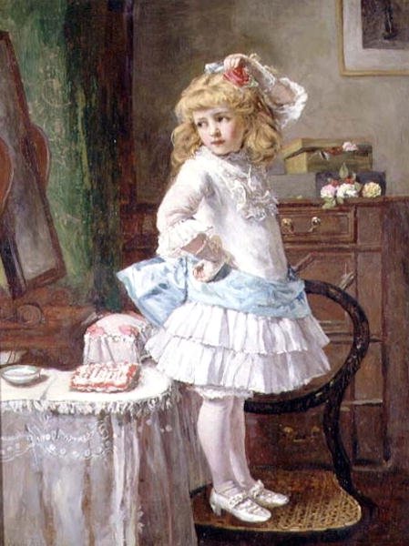 The New Party Frock od Edwin Thomas Roberts