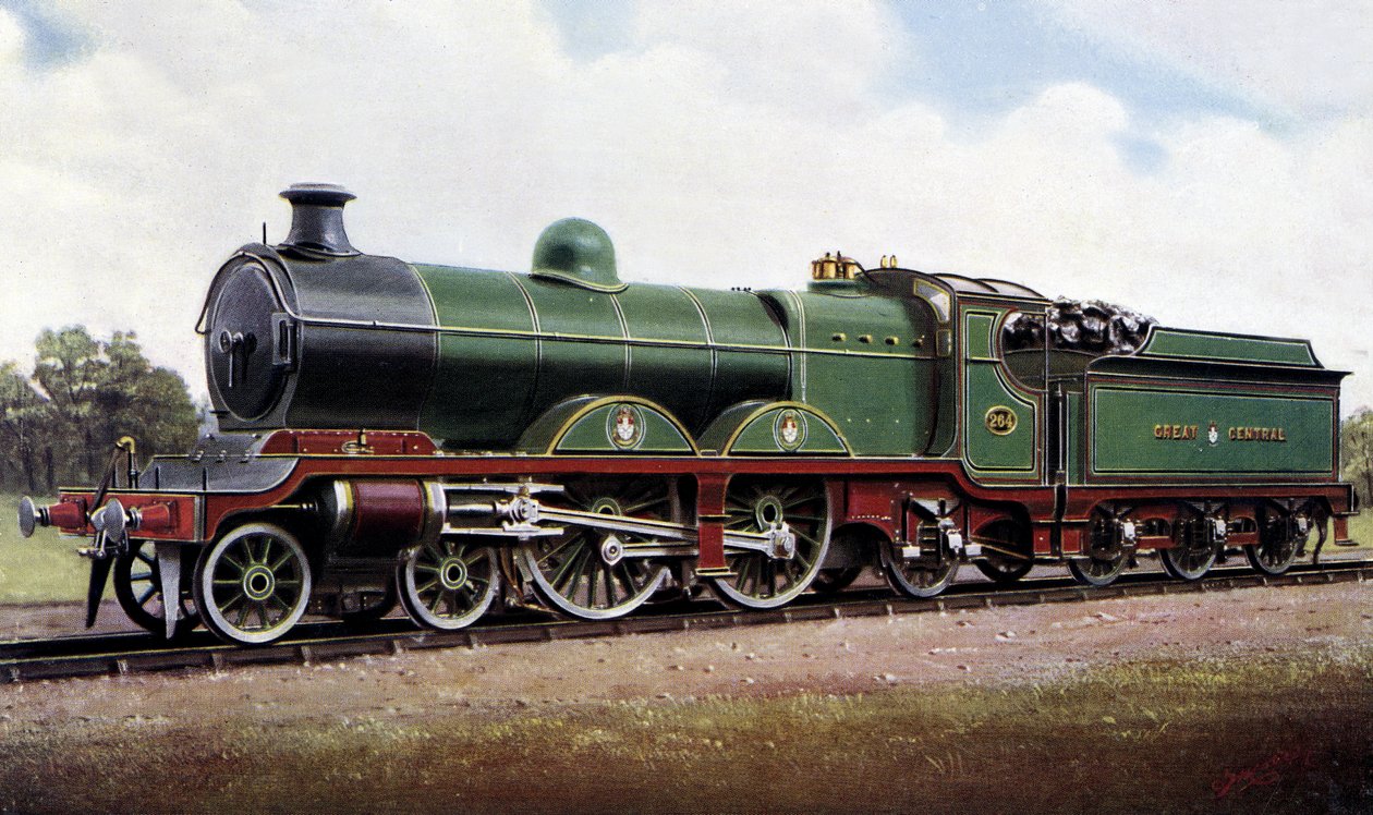 Parní lokomotiva 264, přes srdce Anglie: Velký centrální "Atlantik" od Edwin Thomas Rudd