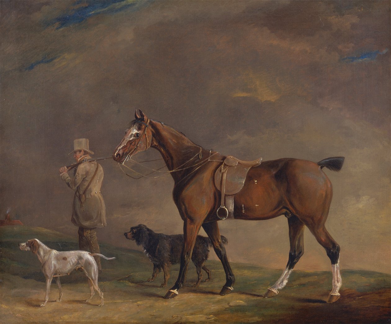 Sportovec se střílejícím poníkem a střelnými psy od Edwin W. Cooper of Beccles