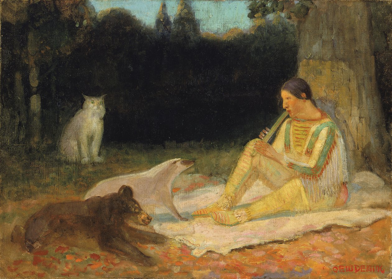 Hráč na flétnu, konec 19.-začátek 20. století. od Edwin Willard Deming