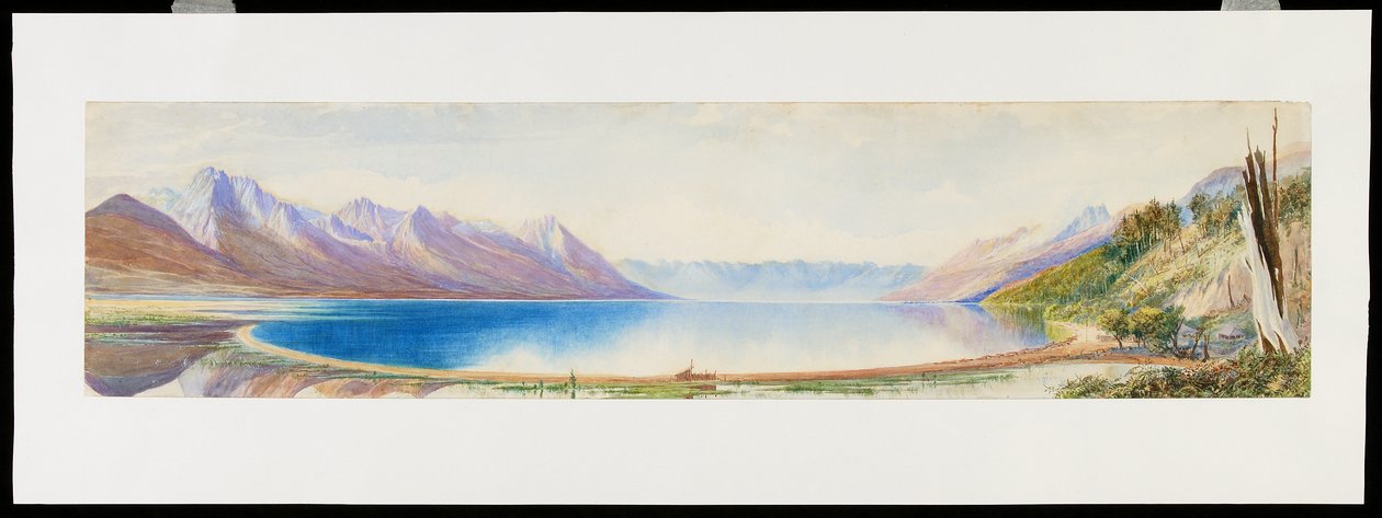 Horní dosah jezera Wakatipu, při pohledu na jih, jižní ostrov, Nový Zéland od Edwyn Frederick Temple