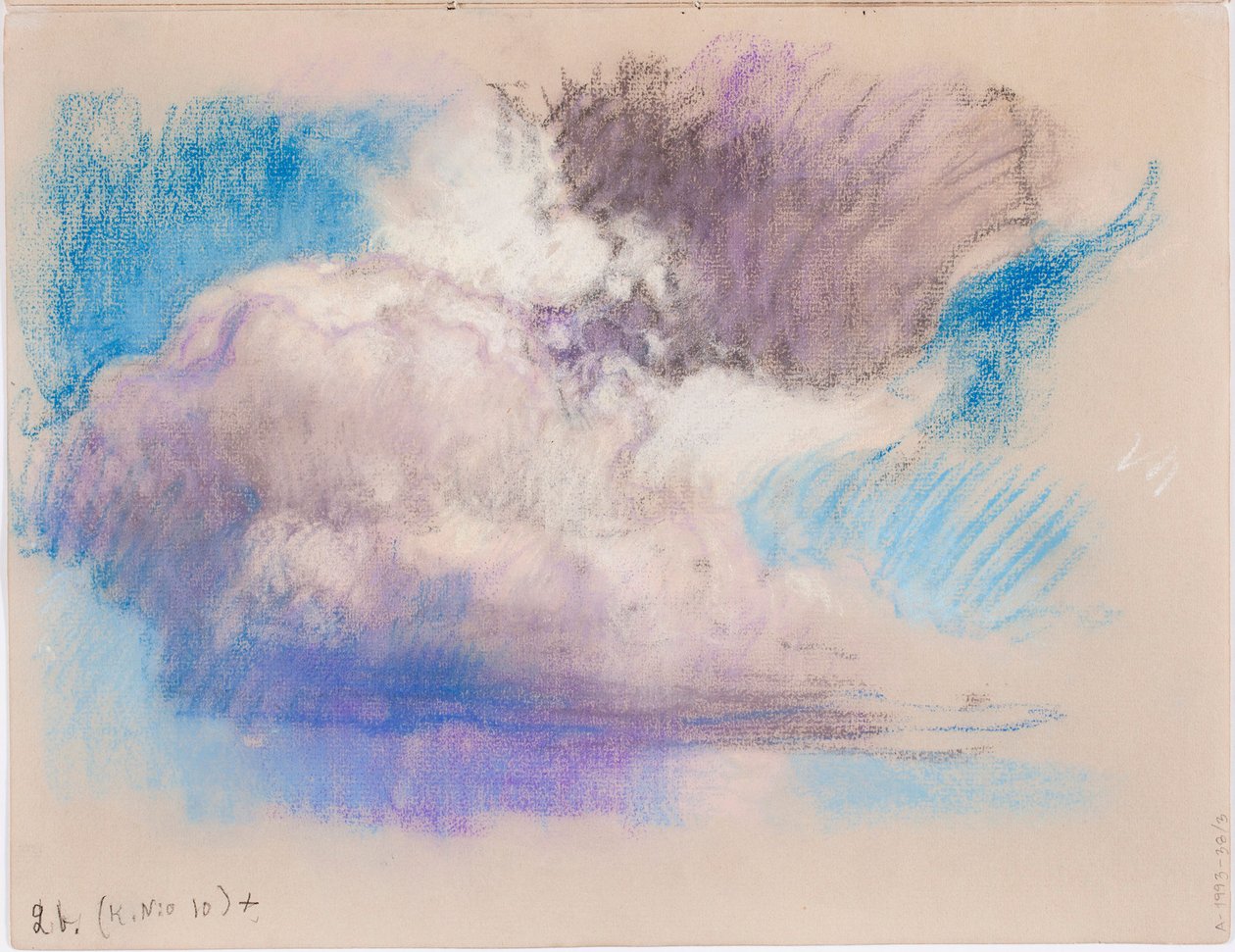 Wolken, Seite aus Järnefelts Skizzenbuch od Eero Järnefelt