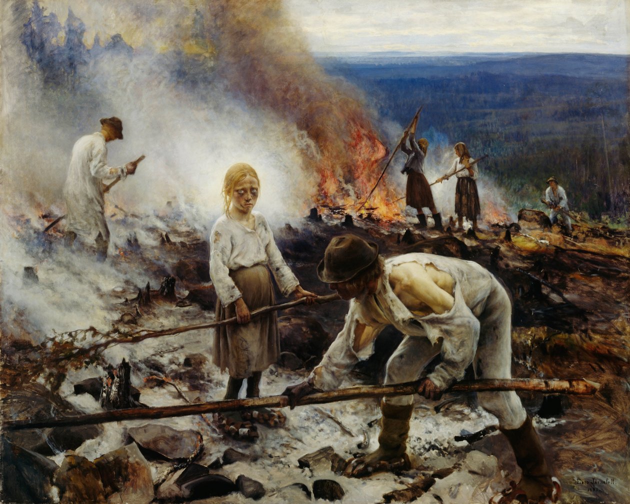 Under the Yoke Burning the Brushwood od Eero Järnefelt