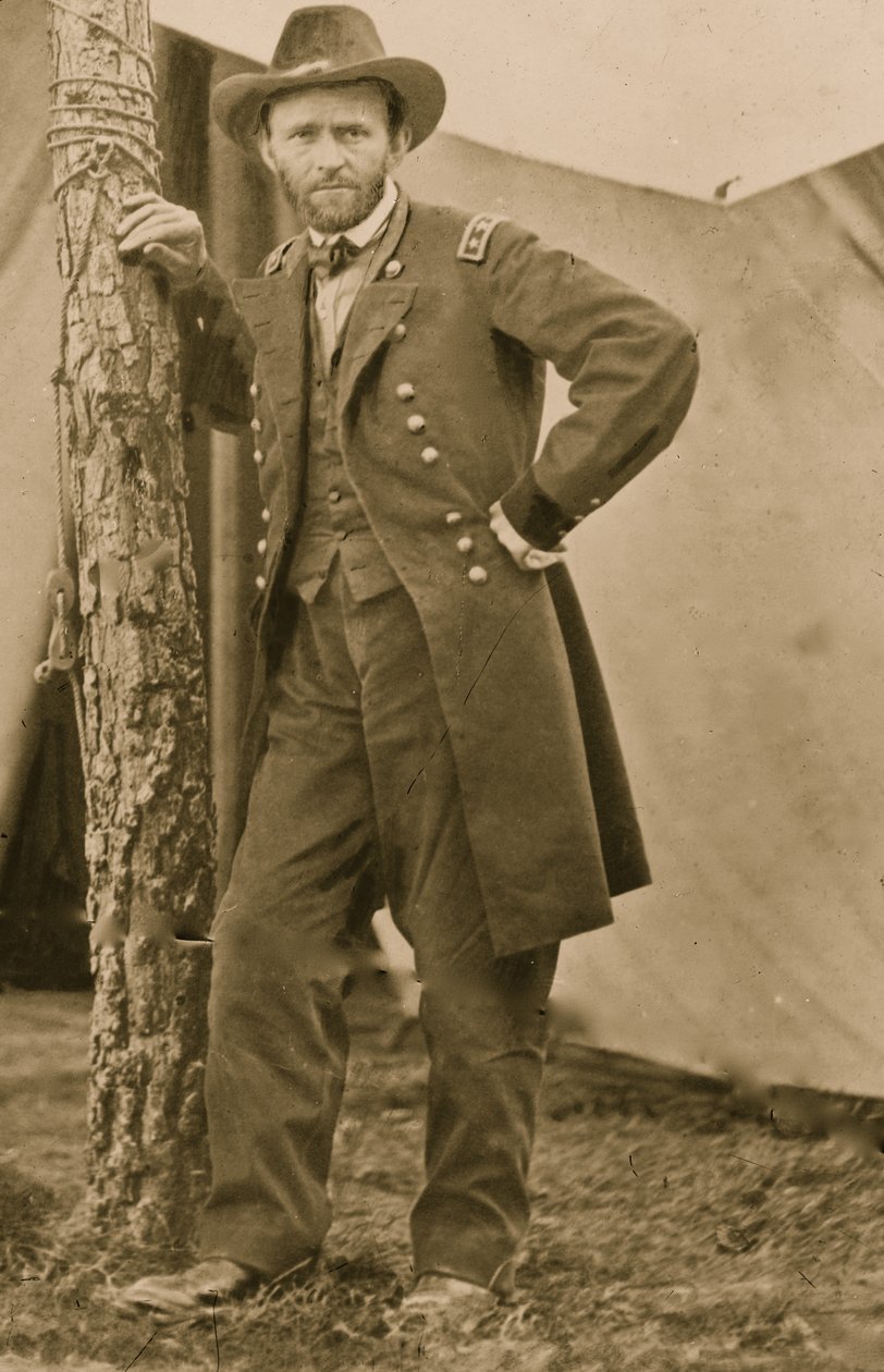 Generál U.S. Grant na svém velitelství v Cold Harbor, Va., 1863 (foto) od Egbert Guy Fowx