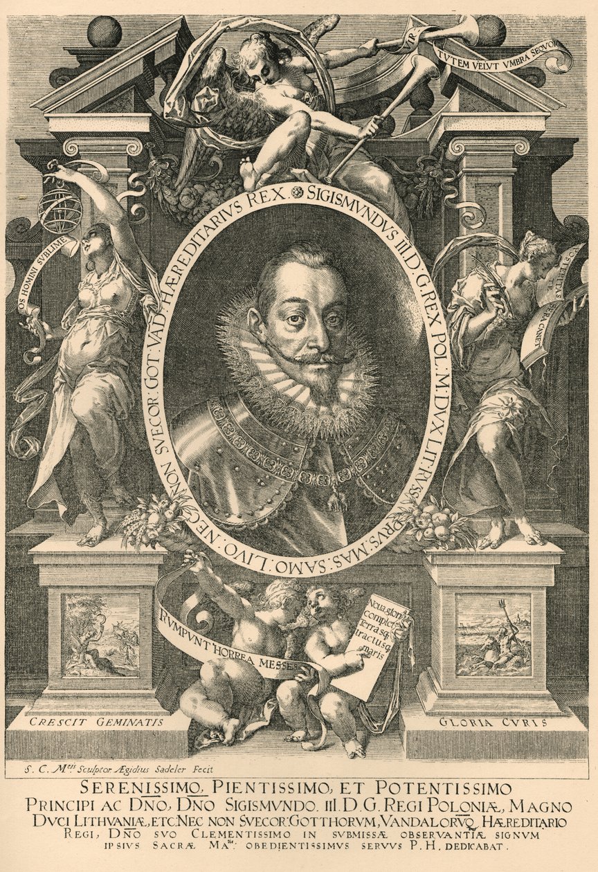 Zikmund; Zygmunt III Waza od Aegidius Sadeler or Saedeler